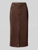 Spódnice - Spódnica midi ze szwami w kontrastowym kolorze model ‘STINA LIFE’ - miniaturka - grafika 1