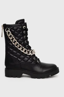 Guess workery RIPLEI damskie kolor czarny na platformie FL7RPL LEA10 - Botki damskie - miniaturka - grafika 1