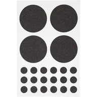 Pasmanteria - Naklejki samoprzylepne, kółka brokatowe, czarne - miniaturka - grafika 1