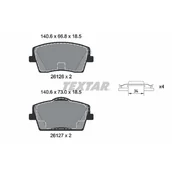 Klocki hamulcowe - Klocki hamulcowe - komplet TEXTAR 2612601 - miniaturka - grafika 1