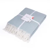 Koce - Koc bawełniany akrylowy 200x220 mięta z frędzlami jacquard - miniaturka - grafika 1