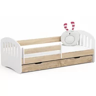 Łóżka dla dzieci i młodzieży - Łóżko dziecięce 180x80 PLAY ze stelażem i materacem dąb sonoma - miniaturka - grafika 1