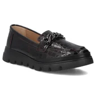 Półbuty damskie - Skórzane półbuty damskie Filippo DP6467/25 BG bordo - miniaturka - grafika 1