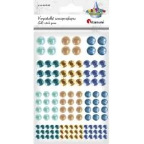 Kryształki samoprzylepne perełki mix 120szt Nowa - Zabawki kreatywne - miniaturka - grafika 1