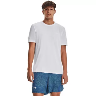 Męska koszulka do biegania Under Armour UA SEAMLESS STRIDE SS - biała - UNDER ARMOUR - Koszulki sportowe męskie - miniaturka - grafika 1