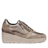 Sneakersy damskie - Sneakersy Geox D Ilde D46RAA 02N22 C6029 Beżowy - miniaturka - grafika 1