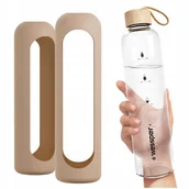 Shakery i bidony sportowe - Etui Silikonowe Do Bidonu Wessper 1L Beżowe - miniaturka - grafika 1