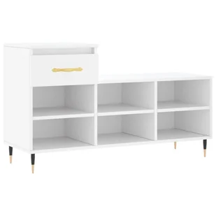vidaXL Stojak na buty biały 102x36x60 cm Materiał drewnopochodny - Szafki na buty vidaXL Stojak na buty biały 102x36x60 cm Materiał drewnopochodny - Szafki na buty - miniaturka - grafika 1