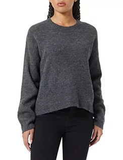 Bluzy damskie - Sisley Damska bluza L/S 109RL101K Sweater, ciemnoszary 6H7, L - grafika 1