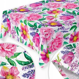 OBRUS PLAMOODPORNY 140x220 GŁADKI NA STÓŁ WIOSENNY WZÓR KWIATY KOLORY 806 - Obrusy i serwetki OBRUS PLAMOODPORNY 140x220 GŁADKI NA STÓŁ WIOSENNY WZÓR KWIATY KOLORY 806 - Obrusy i serwetki - miniaturka - grafika 1