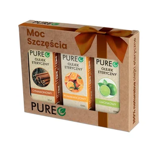 Pureo Moc Szczęścia Zestaw Olejków (Cynamonowy+Pomarańczowy+Limonkowy) 3 x 10 ml - Aromaterapia - miniaturka - grafika 1