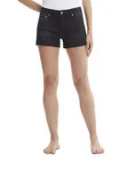 Spodenki damskie - CALVIN KLEIN KRÓTKIE SPODENKI DAMSKIE MID RISE SHORT BLACK J20J218505 1BY 27 - miniaturka - grafika 1