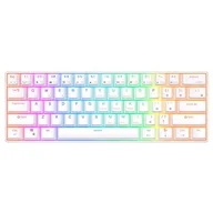 Klawiatury - ROYAL KLUDGE RK61 RGB Red Switch Biały - miniaturka - grafika 1