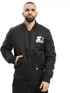 Kurtki męskie - Starter Black Label Męska kurtka bomberka z logo The Classic Bomber, w kolorze czarnym, rozmiar od XS do XXL, czarny, M - miniaturka - grafika 1