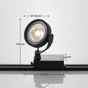 1-fazowy reflektor LED Rick, czarny - Lampy pozostałe - miniaturka - grafika 3