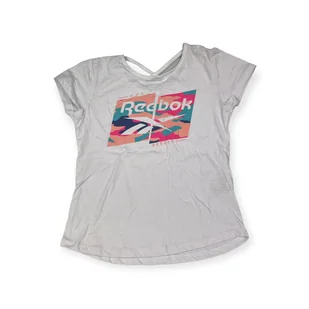 Koszulka dziewczęca rękawek biała REEBOK 8/10L - Koszulki dla dziewczynek - miniaturka - grafika 1