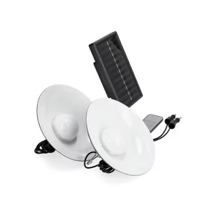 Lampa solarna CAIRO 2x0,5W oświetlenie zewnętrzne barwa zimna DWA KLOSZE - Lampy ogrodowe - miniaturka - grafika 1