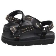 Sandały damskie - Sandały Pola Metal Black PLS90678 999 (PE46-a) Pepe Jeans - miniaturka - grafika 1
