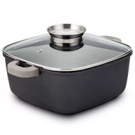 Garnki - GARNEK KWADRATOWY GRANITOWY 24cm 5.4L NAVA FUNTZIO 128-101 - miniaturka - grafika 1