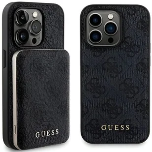 Oryginalne Etui IPHONE 14 PRO Guess Hardcase + Powerbank MagSafe 4G Metal Logo 5000mAh (GUBPM5P14L4GEMGK_ czarne - Etui i futerały do telefonów - miniaturka - grafika 1