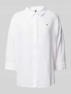 Bluzki damskie - Bluzka o kroju relaxed fit z czystego lnu - miniaturka - grafika 1