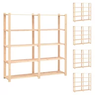 Szafy i regały magazynowe - vidaXL Regały z 5 półkami, 5 szt., 170x38x170 cm, sosna, 500 kg 8719883854663 - miniaturka - grafika 1