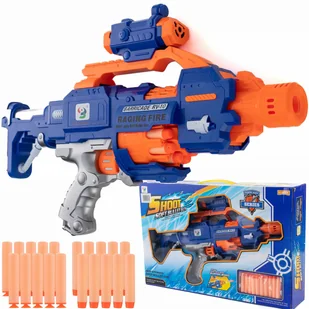 Wyrzutnia półautomatyczna na strzałki miękkie typu nerf na baterie - Zabawki militarne - miniaturka - grafika 1