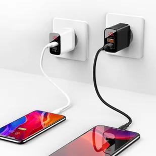 Baseus Mirror Lake szybka ładowarka Quick Charge 3.0 2x USB 18W z wyświetlaczem biały (CCJMHA-A02) - Ładowarki do telefonów - miniaturka - grafika 9