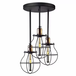 Nowodvorski Industrialna LAMPA sufitowa MANUFACTURE 9740 druciana OPRAWA plafon metalowy loft drut czarny - Lampy sufitowe - miniaturka - grafika 1