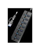 Huby USB - Logilink USB 3.2 Gen1 Hub 7 Port Ein UA0420 - miniaturka - grafika 1