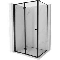 Kabiny prysznicowe - Mexen Mist-F kabina prysznicowa składana lewa 95 x 100 cm, czarna ramka, czarna - 8A6T-095-100-70-70-L - miniaturka - grafika 1