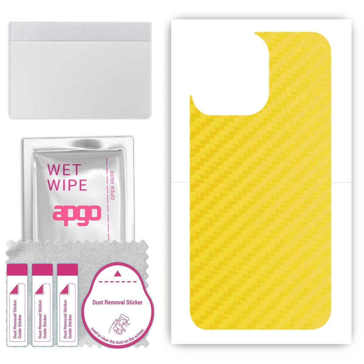 Folia naklejka skórka strukturalna na TYŁ do Motorola Edge 50 - Carbon Żółty - apgo SKINS