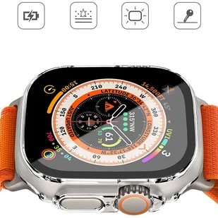Obudowa ochronna z szkłem Alogy Protector Case 2w1 nakładka etui do Apple Watch Ultra 49mm Przezroczysta - Akcesoria do smartwatchy - miniaturka - grafika 5