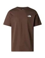 Koszulki męskie - The North Face Męskie S/S Redbox Koszulka Smokey Brown/Tnf Black S - miniaturka - grafika 1
