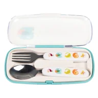 Sztućce dla dzieci - Kremowe sztućce dla dzieci ze stali nierdzewnej 2 szt. Wild Wonders – Rex London - miniaturka - grafika 1
