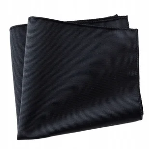 Poszetka męska w prążki - czarna - Krawaty i muchy męskie - miniaturka - grafika 1
