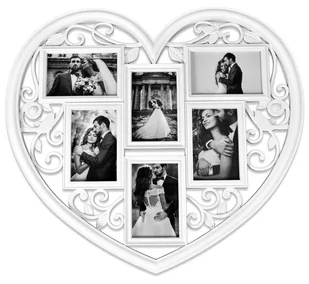 Ramka na zdjęcia BREVA serce 6 zdjęć biała 58 cm - Ramki na zdjęcia - miniaturka - grafika 2