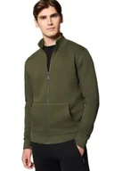 Bluzy męskie - Bluza Męska Bawełniana Zielona Rozpinana Bez Kaptura Próchnik PM14 L - miniaturka - grafika 1