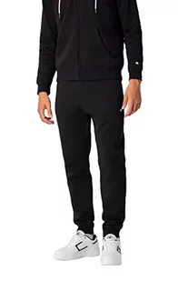 Champion Męskie spodnie treningowe Authentic Pants z logo C, Zip, czarny, S - Spodenki męskie - miniaturka - grafika 1