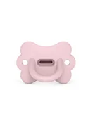 Smoczki uspokajające - Suavinex SX Pro smoczek fizjologiczny silikonowy Colour Essense 0-6m+ Motylek różowy - miniaturka - grafika 1