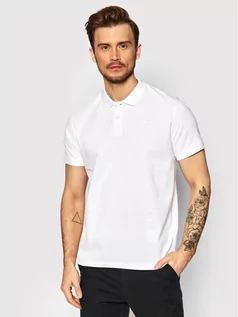 Koszulki męskie - Pepe Jeans Polo Vincent PM541824 Biały Slim Fit - grafika 1