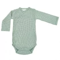Body dla niemowląt - Lodger Body kopertowe niemowlęce długi rękaw bawełniane jasna zieleń Ciumbelle Peppermint rozm. 74 - grafika 1