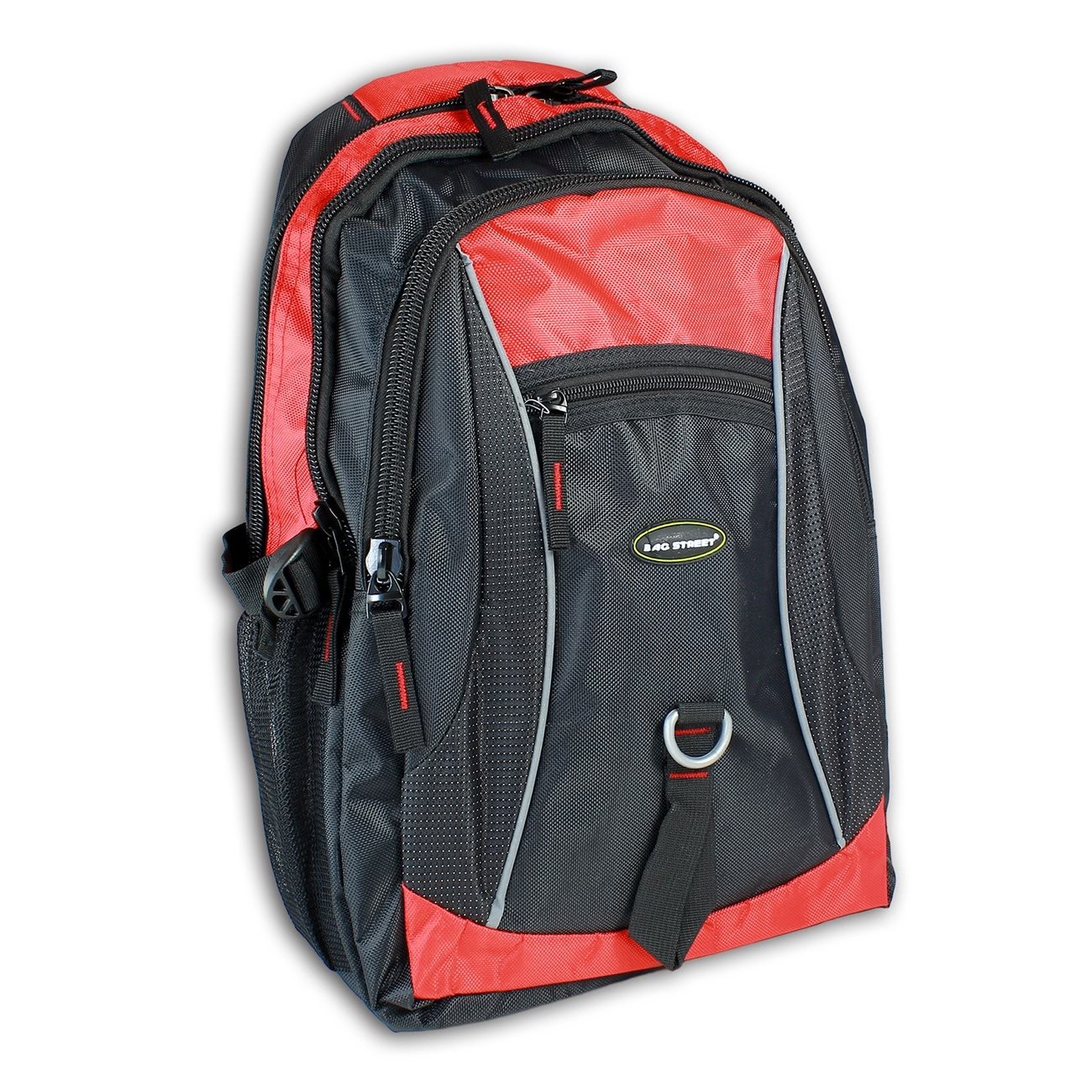 Torba Street Nylon Plecak Mężczyźni Kobiety Sportowy Czarny Czerwony 31x20x45 OTJ6540R