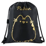 Worki na buty - Worek szkolny na obuwie Pusheen The Cat Black Gold - miniaturka - grafika 1