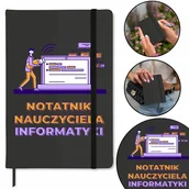Notesy i bloczki - NOTES PLANER A5 CZARNY DLA NAUCZYCIELA INFORMATYKI - miniaturka - grafika 1