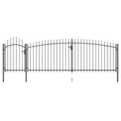 Akcesoria do ogrodzeń - VidaXL Brama ogrodzeniowa z grotami, 5 x 2 m, czarna 146324        VidaXL VidaXL - miniaturka - grafika 1