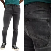 Spodnie męskie - Lee MALONE SKINNY Washed Black INDIGOOD RURKI CIEMNOSZARY DżINS W33 L32 - miniaturka - grafika 1