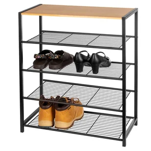 REGAŁ METALOWY PÓŁKA NA BUTY 5 POZIOMÓW 3536 - Półki do kuchni - miniaturka - grafika 1