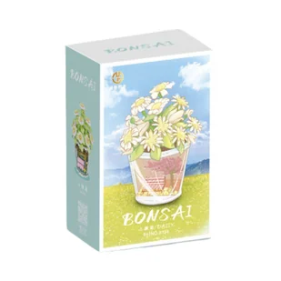 ZESTAW KLOCKI KWIATY W DONICZCE 3D STOKROTKI DWUSTRIONNA DONICZKA ŁAWKA - Klocki - miniaturka - grafika 1