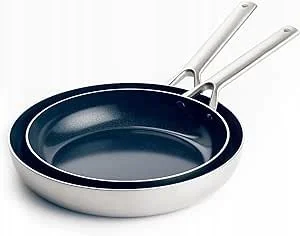 Zestaw patelni ze stali nierdzewnej Blue Diamond z 24 cm i 26 cm - Zestawy garnków i patelni - miniaturka - grafika 1